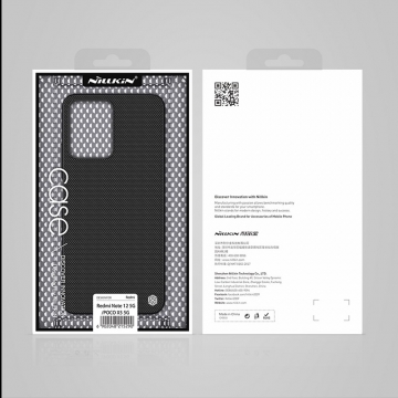 Текстурированный чехол-накладка Nillkin для смартфона Xiaomi Redmi Note 12 5G / Xiaomi Poco X5 5G, textured case, противоударный бампер, рифлёный пластик с нейлоновым волокном, рама из термополиуретана, логотип Nillkin, двойное отверстие для крепления ремешка, чёрный, Киев, Київ