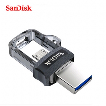 USB – microUSB OTG флешка SanDisk (64 Гб), MicroUSB OTG flash drive, телескопический слайдер, USB 3.0, мультисистемная совместимость, программа для управления контентом SanDisk Memory Zone App, Киев