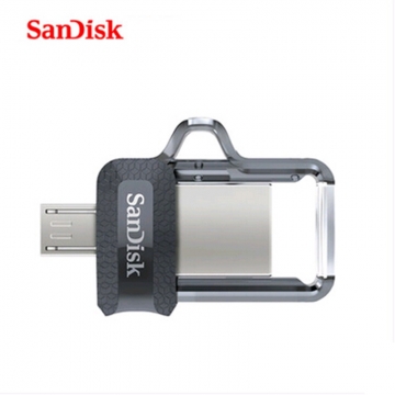 USB – microUSB OTG флешка SanDisk (64 Гб), MicroUSB OTG flash drive, телескопический слайдер, USB 3.0, мультисистемная совместимость, программа для управления контентом SanDisk Memory Zone App, Киев