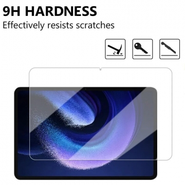 Захисне скло Glass Screen Pro+ для планшетного комп'ютера Xiaomi Pad 6 / Xiaomi Pad 6 Pro, броньоване скло, загартоване скло, товщина 0,33 мм, показник за мінералогічною шкалою твердості (шкала Мооса від 1 до 10): 9H, в 4 рази більш стійке до подряпин, ніж звичайна захисна плівка, не впливає на чутливість сенсора, не спотворює кольори, антивідблискове покриття, олеофобне покриття, Київ, Киев