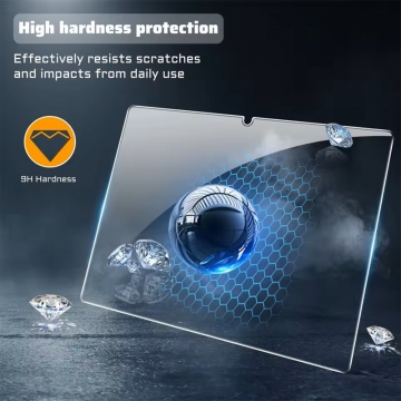 Захисне скло Glass Screen Pro+ для планшетного комп'ютера Xiaomi Poco Pad / Xiaomi Redmi Pad Pro, броньоване скло, загартоване скло, товщина 0,33 мм, показник за мінералогічною шкалою твердості (шкала Мооса від 1 до 10): 9H, в 4 рази більш стійке до подряпин, ніж звичайна захисна плівка, не впливає на чутливість сенсора, не спотворює кольори, антивідблискове покриття, олеофобне покриття, Київ, Киев