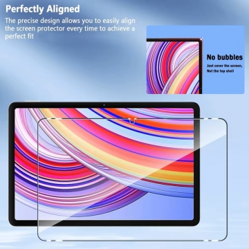 Захисне скло Glass Screen Pro+ для планшетного комп'ютера Xiaomi Poco Pad / Xiaomi Redmi Pad Pro, броньоване скло, загартоване скло, товщина 0,33 мм, показник за мінералогічною шкалою твердості (шкала Мооса від 1 до 10): 9H, в 4 рази більш стійке до подряпин, ніж звичайна захисна плівка, не впливає на чутливість сенсора, не спотворює кольори, антивідблискове покриття, олеофобне покриття, Київ, Киев