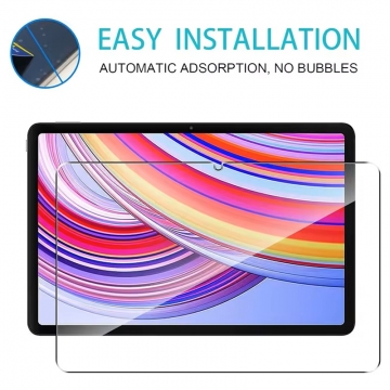 Захисне скло Glass Screen Pro+ для планшетного комп'ютера Xiaomi Poco Pad / Xiaomi Redmi Pad Pro, броньоване скло, загартоване скло, товщина 0,33 мм, показник за мінералогічною шкалою твердості (шкала Мооса від 1 до 10): 9H, в 4 рази більш стійке до подряпин, ніж звичайна захисна плівка, не впливає на чутливість сенсора, не спотворює кольори, антивідблискове покриття, олеофобне покриття, Київ, Киев