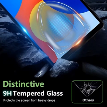 Захисне скло Glass Screen Pro+ для планшетного комп'ютера Xiaomi Redmi Pad SE 8.7, броньоване скло, загартоване скло, товщина 0,33 мм, показник за мінералогічною шкалою твердості (шкала Мооса від 1 до 10): 9H, в 4 рази більш стійке до подряпин, ніж звичайна захисна плівка, не впливає на чутливість сенсора, не спотворює кольори, антивідблискове покриття, олеофобне покриття, Київ, Киев