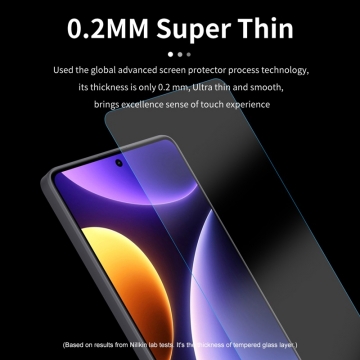 Захисне скло Nillkin H+Pro для смартфона Xiaomi Poco F5 / Xiaomi Redmi Note 12 Turbo, товщина 0,2 мм, показник за мінералогічною шкалою твердості шкала Мооса 9H, в 4 рази більш стійке до подряпин, ніж звичайна захисна плівка, не впливає на чутливість сенсора, не спотворює кольори, антивідблискове покриття, олеофобне покриття, скло із закругленими краями (2.5D), в комплекті є набір ганчірок і протипилових стікерів, Київ, Киев