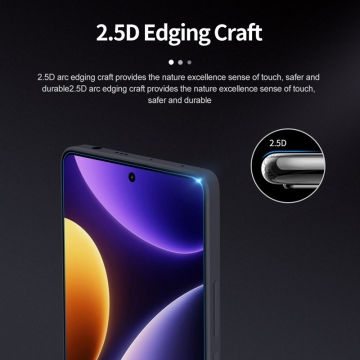 Захисне скло Nillkin H+Pro для смартфона Xiaomi Poco F5 / Xiaomi Redmi Note 12 Turbo, товщина 0,2 мм, показник за мінералогічною шкалою твердості шкала Мооса 9H, в 4 рази більш стійке до подряпин, ніж звичайна захисна плівка, не впливає на чутливість сенсора, не спотворює кольори, антивідблискове покриття, олеофобне покриття, скло із закругленими краями (2.5D), в комплекті є набір ганчірок і протипилових стікерів, Київ, Киев