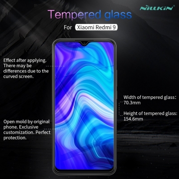 Защитное стекло Nillkin H+Pro для смартфона Xiaomi Redmi 9, закалённое стекло, бронированное стекло, 9H, толщина 0,2 мм, 2,5D, 2.5D, антибликовое покрытие, олеофобное покрытие, Киев