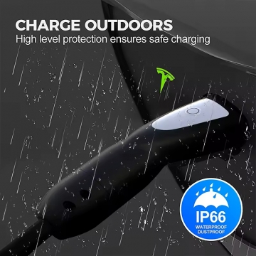 Зарядний пристрій для заряджання електромобілів стандарта Tesla / NACS (16 А, 3,5 кВт, 5 м), живлення від стандартної розетки змінного струму, NACS, J3400, Tesla Model 3, Tesla Model S, Tesla Model X, Tesla Model Y, UL94 V-0 (горіння припиняється протягом 10 секунд), мідні жили, IP66, потужність 3,5 кВт, захист від замикань, перенавантажень, витоку, перегріва, блискавки і т. ін., чип контроля температури, довжина кабеля 5 м, виробник feyree (Китай), сумка для зберігання і транспортування, Київ, Киев