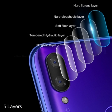 Защитное стекло для камеры смартфона Xiaomi Redmi 7, бронированное стекло, толщина 0,3 мм, показатель по минералогической шкале твёрдости (шкала Мооса от 1 до 10): 9H (твёрдость алмаза 10H), в 4 раза более устойчиво к царапинам, чем обычная защитная плёнка, не влияет на качество съёмки, прозрачное, Киев