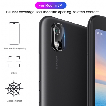 Защитное стекло для камеры смартфона Xiaomi Redmi 7A, бронированное стекло, толщина 0,3 мм, показатель по минералогической шкале твёрдости (шкала Мооса от 1 до 10): 9H (твёрдость алмаза 10H), в 4 раза более устойчиво к царапинам, чем обычная защитная плёнка, не влияет на качество съёмки, прозрачное, Киев