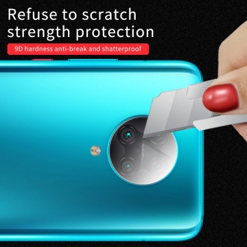 Защитное стекло для камеры смартфона Xiaomi Redmi K30 Pro / Xiaomi Poco F2 Pro, бронированное стекло, толщина 0,2 – 0,3 мм, показатель по минералогической шкале твёрдости (шкала Мооса от 1 до 10): 9H (твёрдость алмаза 10H), в 4 раза более устойчиво к царапинам, чем обычная защитная плёнка, не влияет на качество съёмки, прозрачное, Киев