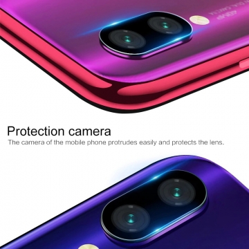 Защитное стекло для камеры смартфона Xiaomi Redmi Note 7 / Redmi Note 7 Pro, бронированное стекло, толщина 0,2 мм, показатель по минералогической шкале твёрдости (шкала Мооса от 1 до 10): 9H (твёрдость алмаза 10H), в 4 раза более устойчиво к царапинам, чем обычная защитная плёнка, не влияет на качество съёмки, прозрачное, Киев