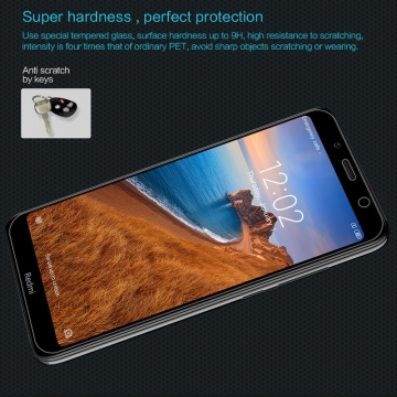 Защитное стекло Nillkin для смартфона Xiaomi Redmi 7A, закалённое стекло, бронированное стекло, 9H, антибликовое покрытие, олеофобное покрытие, Киев