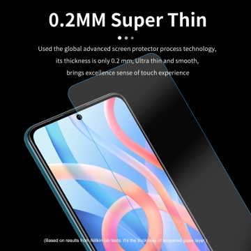 Защитное стекло Nillkin H+Pro для смартфона Xiaomi Poco M4 Pro 5G / Xiaomi Redmi Note 11 (China), закалённое стекло, бронированное стекло, 9H, толщина 0,2 мм, 2,5D, 2.5D, антибликовое покрытие, олеофобное покрытие, Киев