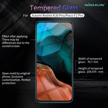 Защитное стекло Nillkin H+Pro для смартфона Xiaomi Redmi K30 Pro / Xiaomi Poco F2 Pro, закалённое стекло, бронированное стекло, 9H, толщина 0,2 мм, 2,5D, 2.5D, антибликовое покрытие, олеофобное покрытие, Киев