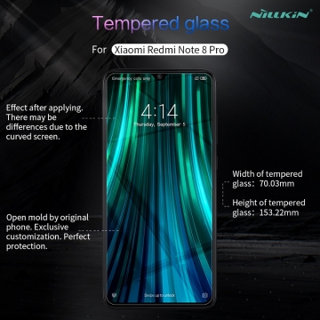 Защитное стекло Nillkin H+Pro для смартфона Xiaomi Redmi Note 8 Pro, закалённое стекло, бронированное стекло, 9H, толщина 0,2 мм, 2,5D, 2.5D, антибликовое покрытие, олеофобное покрытие, Киев