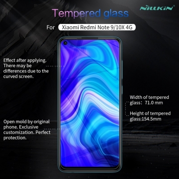 Защитное стекло Nillkin H+Pro для смартфона Xiaomi Redmi Note 9 / Xiaomi Redmi 10X 4G, закалённое стекло, бронированное стекло, 9H, толщина 0,2 мм, 2,5D, 2.5D, антибликовое покрытие, олеофобное покрытие, Киев