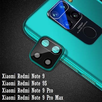 Защитный блок для камеры Xiaomi Redmi Note 9 / Xiaomi Redmi Note 9 Pro / Xiaomi Redmi Note 9 Pro Max / Xiaomi Redmi Note 9S, алюминий + стеклянная фронтальная панель, не влияет на качество съёмки, чёрный, синий, зелёный, Киев