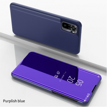 Зеркальный чехол-книжка-подставка Mirror Case для смартфона Xiaomi Redmi Note 10 / Xiaomi Redmi Note 10S / Xiaomi Poco M5S, противоударный чехол, пластик + полиуретан, смарт-чехол (при открытии чехла экран включается), Kview Magic Mirror, возможность трансформации чехла в подставку для просмотра видео, чёрный, синий, фиолетовый, золотой, розовый, Киев, Київ