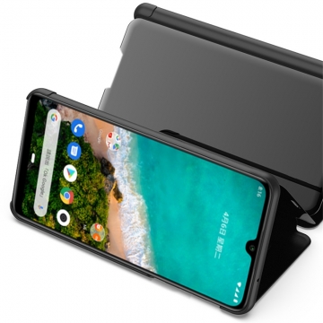 Зеркальный чехол-книжка-подставка Mirror Case для смартфона Xiaomi Mi A3 / Xiaomi Mi CC9e, противоударный чехол, пластик + полиуретан, смарт-чехол (при открытии чехла экран включается), Kview Magic Mirror, возможность трансформации чехла в подставку для просмотра видео, чёрный, синий, фиолетовый, золотой, серебряный, розовый, Киев