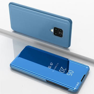 Зеркальный чехол-книжка-подставка Mirror Case для смартфона Xiaomi Redmi Note 9 Pro / Xiaomi Redmi Note 9 Pro Max / Xiaomi Redmi Note 9S, противоударный чехол, пластик + полиуретан, смарт-чехол (при открытии чехла экран включается), Kview Magic Mirror, возможность трансформации чехла в подставку для просмотра видео, чёрный, синий, фиолетовый, золотой, розовый, Киев