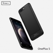 Чехол iPaky для смартфона OnePlus 5, противоударный бампер, карбон, силикон, термополиуретан, TPU, чёрный, синий, серый, Киев