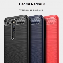 Чехол-накладка для смартфона Xiaomi Redmi 8, iPaky, противоударный бампер, силикон, термополиуретан, TPU, чёрный, синий, серый, красный, Киев