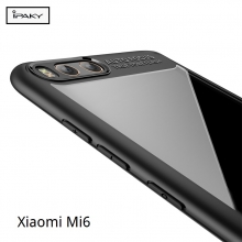 Чехол-накладка iPaky (серия Letou) для смартфона Xiaomi Mi6, рама из термополиуретана, TPU, акриловая задняя панель, прозрачный пластик, сочетание жёсткости с гибкостью, накладки на кнопки регулировки громкости и включения / выключения, чёрный, синий, красный, Киев