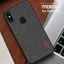 Чехол-накладка MOFI (Fabric) для смартфона Xiaomi RedMi S2, термополиуретан, TPU, поликарбонат с тканевым покрытием, в заднюю стенку встроена металлическая пластина, не влияющая на качество приёма сигнала, которая крепится к автомобильным магнитным держателям без дополнительных приспособлений, логотип MOFI, чёрный, серый, коричневый, Киев