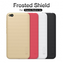 Чехол-накладка Nillkin Frosted Shield для смартфона Xiaomi Redmi Go, противоударный бампер, рифлёный пластик, чёрный, белый, золотой, красный, подставка для просмотра видео, Киев