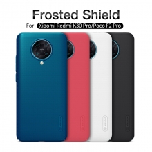 Чехол-накладка Nillkin Super Frosted Shield для смартфона Xiaomi Redmi K30 Pro / Xiaomi Poco F2 Pro, противоударный бампер, рифлёный пластик, чёрный, белый, золотой, красный, сапфирово-синий (Sapphire Blue), сине-зелёный (Peacock Blue), подставка для просмотра видео, Киев