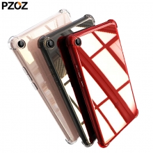 Чехол-накладка PZOZ (Airbag Version) для планшета Xiaomi Mi Pad 4 Plus, термополиуретан, дополнительная защита углов смартфона «воздушными подушками», накладки на кнопки регулировки громкости и включения / выключения, прозрачный, прозрачный с чёрным оттенком, прозрачный с красным оттенком, Киев