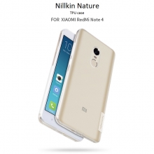 Чехол Nillkin (серия Nature) для смартфона Xiaomi RedMi Note 4, бампер, TPU, силикон, прозрачный, серый, жёлтый, заглушки, Киев