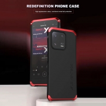 Чехол Element Case Solace (Element Box) для смартфона Xiaomi 13 Pro, противоударный бампер, корпус из поликарбоната, алюминиевые накладки, бампер состоит из трёх частей, скрученных четырьмя винтиками, в комплект входит отвёртка и 2 запасных винтика, резиновые прокладки на внутренней поверхности рамы для защиты корпуса смартфона, встроенные кнопки регулировки громкости, двойное отверстие для крепления ремешка, фабричная упаковка, Киев, Київ