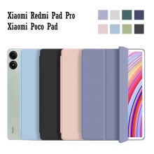 Чохол-книжка для планшета Xiaomi Poco Pad / Xiaomi Redmi Pad Pro, горизонтальний фліп, термополіуретан, мікрофайбер, смарт-чохол (екран вмикається при відкритті чохла і вимикається при закритті), 2 режими складання чохла: вертикальний для перегляду відео (65°), для малювання / набору текста (30°), Київ, Киев
