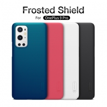 Чехол-накладка Nillkin Super Frosted Shield для смартфона OnePlus 9 Pro, противоударный бампер, рифлёный пластик, накладки на кнопки регулировки громкости, чёрный, белый, золотой, красный, сапфирово-синий (Sapphire Blue), сине-зелёный (Peacock Blue), Киев, Київ