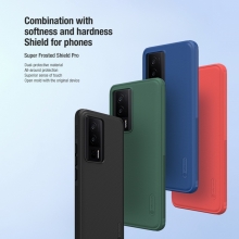 Чохол-накладка Nillkin Super Frosted Shield Pro для смартфона Xiaomi Poco F5 Pro / Xiaomi Redmi K60 / Xiaomi Redmi K60 Pro, задня панель з полікарбоната + рама з термополіуретана, поєднання жорсткості з гнучкістю, додатковий захист кутів смартфона кутовими бамперами, накладки на кнопки живлення й регулювання гучності, чорний, синій, зелений, червоний, Київ, Киев