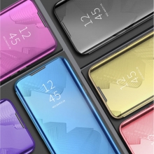 Зеркальный чехол-книжка-подставка Mirror Case для смартфона Xiaomi Redmi Note 11 Pro / Xiaomi Redmi Note 11 Pro 5G / Xiaomi Redmi Note 11E Pro (China), противоударный чехол, пластик + полиуретан, смарт-чехол (при открытии чехла экран включается), Kview Magic Mirror, возможность трансформации чехла в подставку для просмотра видео, чёрный, синий, фиолетовый, золотой, розовый, Киев, Київ