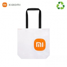 Эко-сумка Xiaomi Mi Eco Bag, модель: 33G10ZD2103H, материал Tyvek DuPont, высокая прочность на разрыв, высокая стойкость к многократным изгибам, водостойкость, химическая стойкость, термостойкость (сохраняет прочность и гибкость при – 75°, плавится при +135°), малый вес, стабильность размеров, застёжка-кнопка, две ручки, белая сумка с чёрными ручками и оранжевым логотипом или с серыми ручками и серым логотипом, фабричная упаковка, Киев