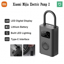 Електричний насос Xiaomi Mijia Electric Air Pump 2, MJCQB06QW, акумулятор 2000 мА/г (14,4 Вт/г), час заряджання до 100%: близько 3-х годин, тиск 0,2 – 10,3 бар (3 – 150 psi), швидкість подачи повітря: 18 л/хв., вистачає для підкачування 10 шин легкового автомобиля, матричний дисплей, 6 передвстановлених режимів: автомобіль, мотоцикл, велосипед, електросамокат, спорт, вільний режим, світлодіодний ліхтарик, USB Type-C, 3 вида насадок, Київ, Киев