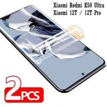 Гидрогелевая защитная плёнка для смартфона Xiaomi 12T / Xiaomi Poco F3 / Xiaomi Redmi K40 / Xiaomi Redmi K40 Pro / Redmi K50 Ultra, в комплект входят 2 плёнки, бронированная плёнка, полноэкранная плёнка (закрывает экран смартфона полностью), клеится к экрану смартфона всей поверхностью, самовосстанавливающаяся плёнка, не влияет на чувствительность сенсора, не искажает цвета, олеофобное покрытие, пластиковый держатель для точного позиционирования плёнки на экране, шпатель для разглаживания плёнки, Киев, Київ