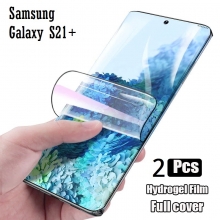 Гидрогелевая защитная плёнка для смартфона Samsung Galaxy S21+, в комплект входят 2 плёнки, бронированная плёнка, полноэкранная плёнка (закрывает экран смартфона полностью), клеится к экрану смартфона всей поверхностью, клеится без использования жидкости, самовосстанавливающаяся плёнка, не влияет на чувствительность сенсора, не искажает цвета, олеофобное покрытие, пластиковый держатель для точного позиционирования плёнки на экране, шпатель для разглаживания плёнки, Киев