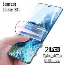 Гидрогелевая защитная плёнка для смартфона Samsung Galaxy S21, в комплект входят 2 плёнки, бронированная плёнка, полноэкранная плёнка (закрывает экран смартфона полностью), клеится к экрану смартфона всей поверхностью, клеится без использования жидкости, самовосстанавливающаяся плёнка, не влияет на чувствительность сенсора, не искажает цвета, олеофобное покрытие, пластиковый держатель для точного позиционирования плёнки на экране, шпатель для разглаживания плёнки, Киев
