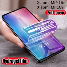 Гидрогелевая защитная плёнка для смартфона Xiaomi Mi9 Lite / Xiaomi Mi CC9 / Xiaomi Mi9 / Xiaomi Mi9 Pro / Huawei Nova 5 / Huawei Nova 5 Pro, бронированная плёнка, полноэкранная плёнка (закрывает экран смартфона полностью), клеится к экрану смартфона всей поверхностью, клеится без использования жидкости, самовосстанавливающаяся плёнка, не влияет на чувствительность сенсора, не искажает цвета, олеофобное покрытие, Киев