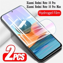 Гидрогелевая защитная плёнка для смартфона Xiaomi Redmi Note 10 Pro / Xiaomi Redmi Note 10 Pro Max, в комплект входят 2 плёнки, бронированная плёнка, полноэкранная плёнка (закрывает экран смартфона полностью), клеится к экрану смартфона всей поверхностью, клеится без использования жидкости, самовосстанавливающаяся плёнка, не влияет на чувствительность сенсора, не искажает цвета, олеофобное покрытие, пластиковый держатель для точного позиционирования плёнки на экране, шпатель для разглаживания плёнки, Киев