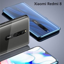 Магнитный чехол Luphie с задней стеклянной панелью для смартфона Xiaomi Redmi 8, противоударный бампер, рама из магналия, сплав алюминия и магния, задняя панель из закалённого стекла, бронированное стекло, соединяются магнитами, 9H, не влияет на качество приёма / передачи сигнала, не мешает беспроводной зарядке, чёрный, синий, красный, Киев