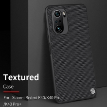 Текстурированный чехол-накладка Nillkin для смартфона Xiaomi Poco F3 / Xiaomi Redmi K40 / Xiaomi Redmi K40 Pro / Xiaomi Mi 11i, textured case, противоударный бампер, рифлёный пластик с нейлоновым волокном, рама из термополиуретана, логотип Nillkin, двойное отверстие для крепления ремешка, чёрный, Киев