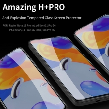 Защитное стекло Nillkin H+Pro для смартфона Xiaomi Redmi Note 11 Pro / Xiaomi Redmi Note 11 Pro 5G / Xiaomi Redmi Note 11E Pro (China), закалённое стекло, бронированное стекло, 9H, толщина 0,2 мм, 2,5D, 2.5D, антибликовое покрытие, олеофобное покрытие, Киев, Київ