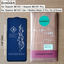 Защитное стекло Bonaier (3D Full Glue) для смартфона Xiaomi Mi10T / Xiaomi Mi10T Pro / Xiaomi Redmi K30S Xiaomi Mi10T Lite / Redmi Note 9 Pro 5G (China), бронированное стекло, клеится к экрану смартфона всей поверхностью, 9H, не влияет на чувствительность сенсора, не искажает цвета, антибликовое покрытие, олеофобное покрытие, стекло с закруглёнными краями 2.5D, 2,5D, 3D, 5D, 6D, прозрачное с чёрной или белой рамкой, набор для подклеивания краёв защитного стекла, Киев