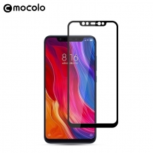 Защитное стекло Mocolo (2,5D Full Glue) для смартфона Xiaomi Mi8 SE, клеится к экрану смартфона всей поверхностью, 9H, не влияет на чувствительность сенсора, не искажает цвета, антибликовое покрытие, олеофобное покрытие, стекло с закруглёнными краями 2.5D, 2,5D, прозрачное с чёрной или белой рамкой, Киев